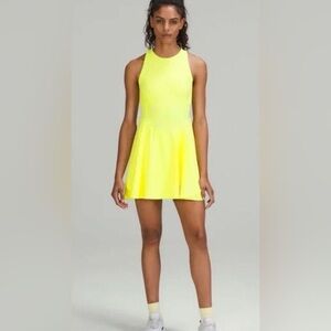 Lululemon Crush Court Tennis Dress - size 10 neon yellow